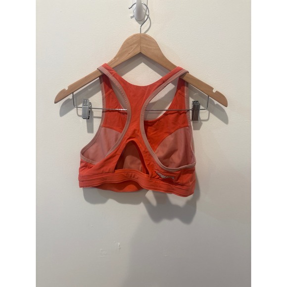 Hoka One One Orange Racerback Sports Bra Athletic Gym Workout Top - Picture 3 of 3